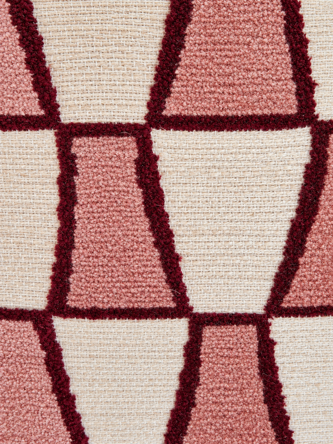 Roze crème en bordeaux geometrische stof van de Rosato lampenkap