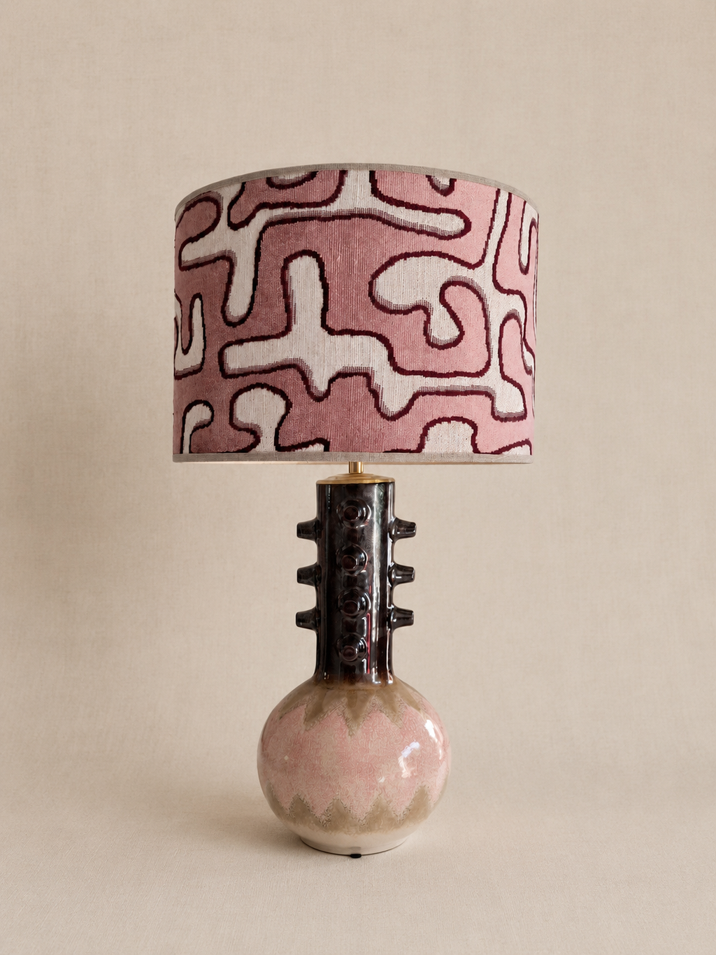 Studio Margareth Rosa Forma Tafellamp – Keramiek Roze, Handgemaakt, E27